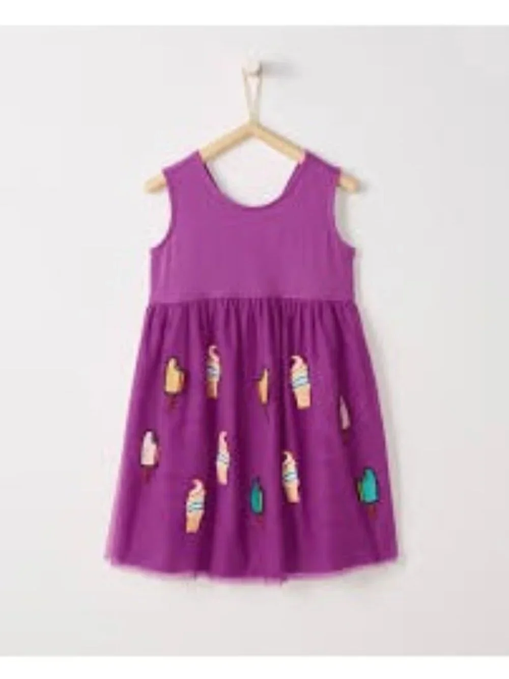 Hanna Andersson Chasing Summer Purple Tulle Popsicle Dress, Size 5